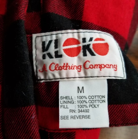 Vintage Kloko Reversible Winter Full Zip Vest Mens Medium - Picture 6 of 6